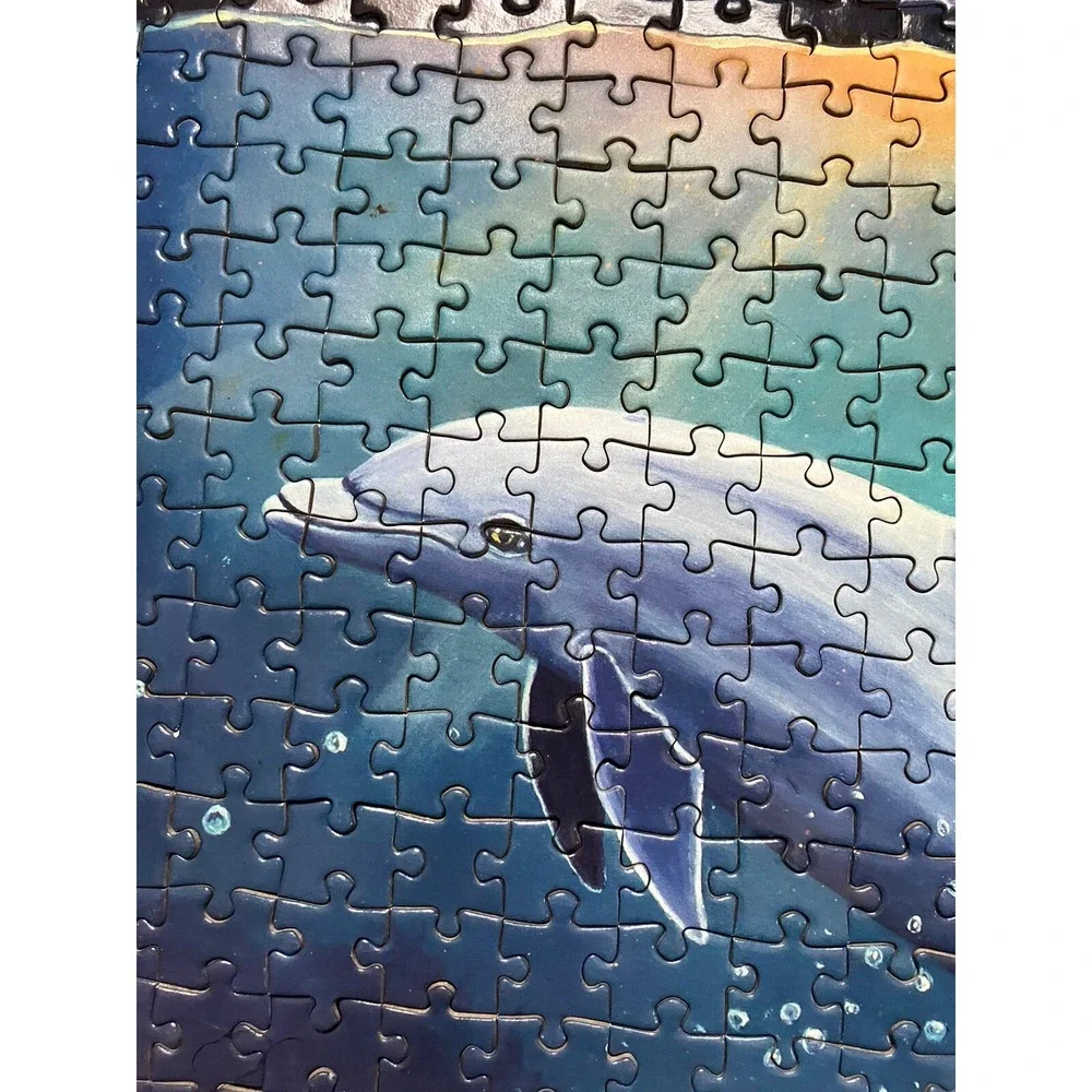 Night of the Comet 1000 Piece Glow in the Dark Jigsaw Puzzle - Dolphins
